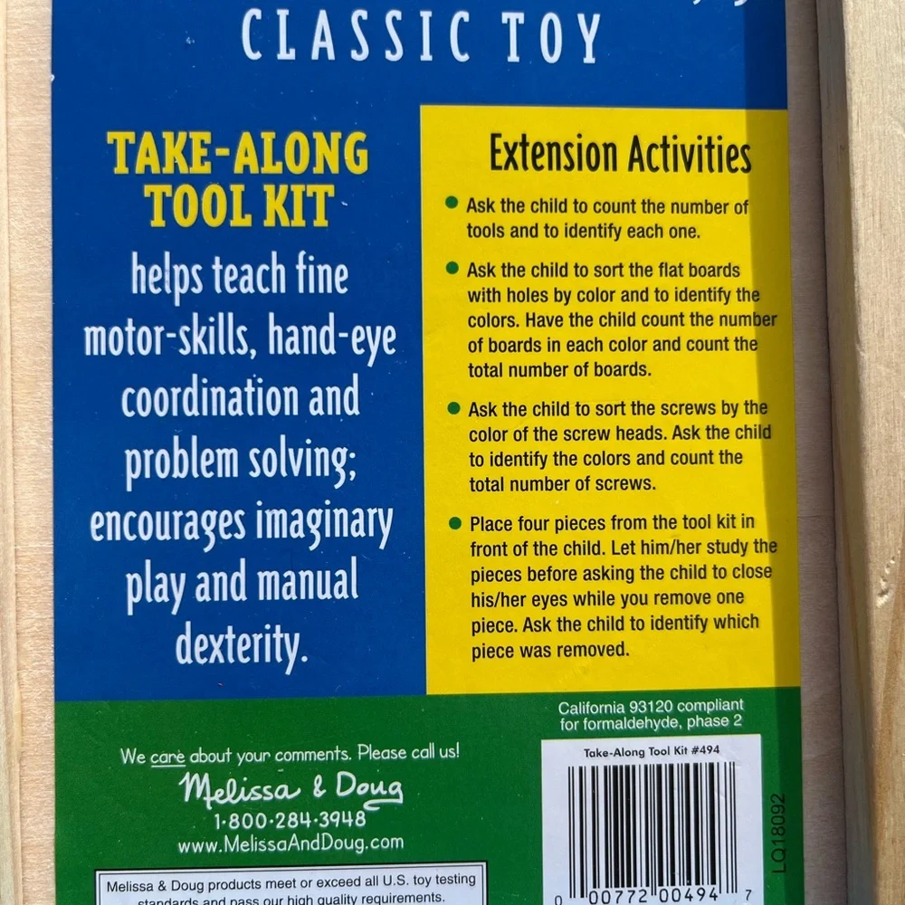 Melissa & Doug Take-Along Tool Kit. Preloved. 27 pieces total. Ages 3+